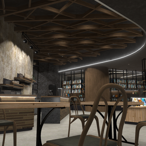 【３Dワールド】Book Cafe Style