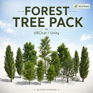 【VRChat / Unity】 Linluo’s Tree Pack Vol.1｜3D Tree Assets