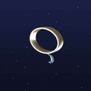 【三日月チャームのバングル】Lunar Pendulum【無料お試し版あり／完全版は揺れ物理・宝石4色・AutoLuminous対応・UnityPackage付】｜VRM・VRChat・MMD対応の3Dアクセサリー素材／要Unity設定