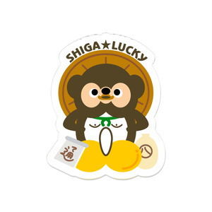 「信楽焼の狸さん」SHIGA★LUCKY ダイカットアクリルバッジ