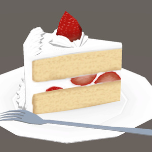 ショートケーキ　3Dモデル
