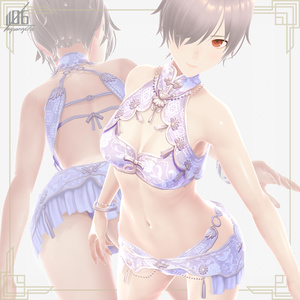 新色4色追加☆★L6チャイナ水着2022★☆8/4全面リニューアル！ボディスーツ使用【VroidStudio正式版用衣装テクスチャ】