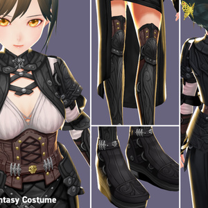 VRoid正式版対応済☆★L6 Dark Fantasy Costume★☆試着有【VroidStudio正式版用衣装テクスチャ】