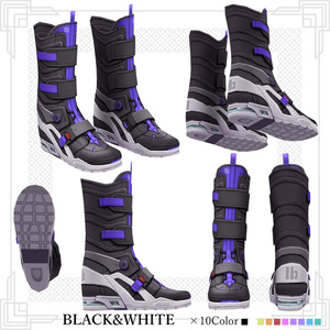 新作！★★L6 Sneaker Boots★★3×10Color【VroidStudio用正式版用衣装テクスチャ】Long Boots／ロングブーツ使用
