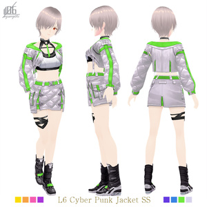 新作！★★L6 Cyber Punk Jacket SS★★2×8Color【VroidStudio用正式版用衣装テクスチャ】