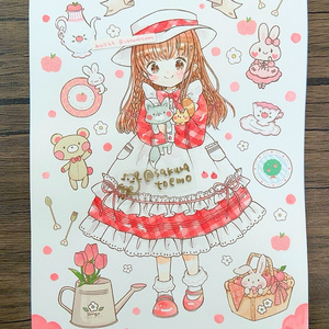 【原画】B5 カントリーなりんごちゃん