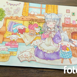 【原画】B5　おおかみちゃんと七ひきのこやぎちゃん