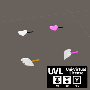 【VRC想定】天使セウ　イメージヘアピン【3Dモデル】