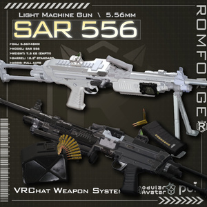 【VRChat想定】SAR 556 System【ギミック付き】