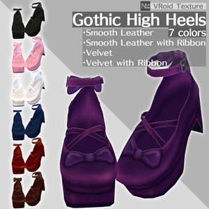 [VRoid] Gothic High Heels [VRoid β & Stable ver.]