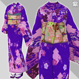 [VRoid V1, Beta] Japanese Kimono 振袖・下駄セット 