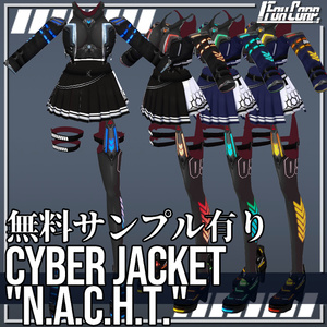 Cyber Jacket "N.A.C.H.T." 4x2 Colors for VRoid
