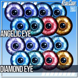 VRoid用 8*2色展開 天使の瞳 / 宝石眼 HD - Angelic Eye / Diamond Eye HD 8*2 Colors