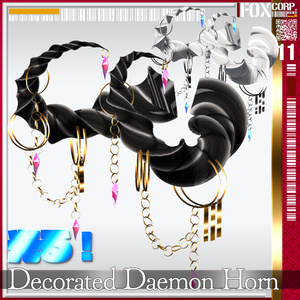 [Glowing! Multicolor for VRoid Decorated Daemon/Dragon Horn - Decorated Daemon/Dragon Horn