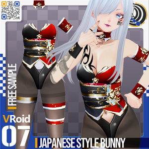 [XWear対応] VRoid用 8色展開 和風バニースーツ - Japanese Style Bunnysuits 8Colors