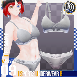 [XWear対応] VRoid用 10色展開 コットンスポーツアンダーウェア Type B - Cotton Sports Underwear Type B 10 Colors