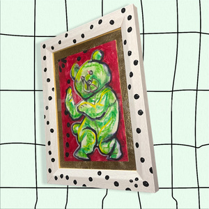【額装・原画】クマのマーシャルアーツ