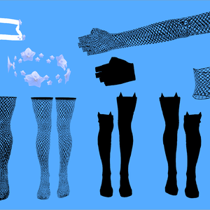 Kikyo fishnets and gloves