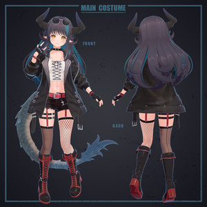 【オリジナル3Dモデル】　ドラゴニュート・シアノス 缩略图 2