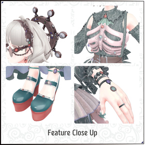 【3Dモデル】瑚紅姫（ここひめ）-Cocohime- ＜VRC対応＞ 缩略图 10