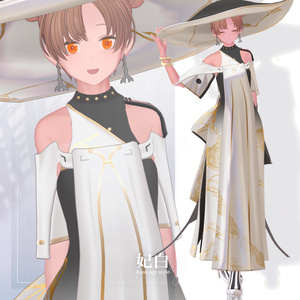 【3D衣装】妃白 -Hishiro Kintsugi style- ＜VRC対応＞ 缩略图 8