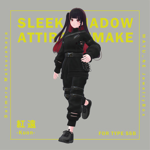 【3D 衣装】Sleek Shadow Attire REMAKE 《MAYU-NE JewelryBox コラボ》＜VRC 対応＞ 缩略图 4