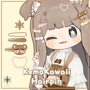 [Free] KemoKawaii Hairpin [VRChat assumed]