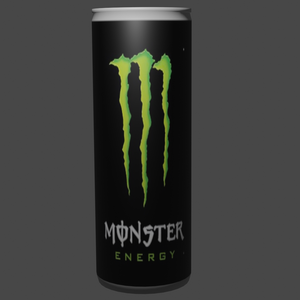 【Blender】Monsterって書いてある黒と緑の缶