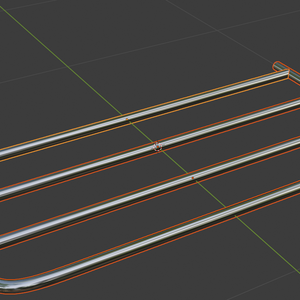 【Blender】ホテルでよく見るステンレスの壁付け棚