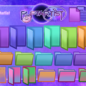 Gradient Desktop Folder and File icons for PC/Windows