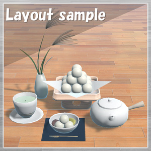 【3Dモデル】お月見アセット（6点） 缩略图 2