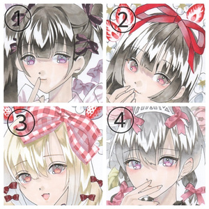 同人手描きイラストリクエスト簡易オーダー☆ポストカード、小