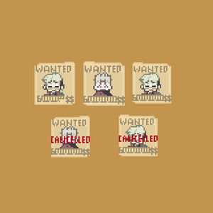 pictsquare用素材（32×32）トライガン ヴァッシュ手配書（原作系デザイン・リブート）