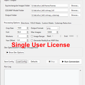360 CC Converter (COLMAP spherical sfm to Cubemap Converter) Single user license
