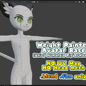 アニメとケモノアバターボディベース .blend .fbx