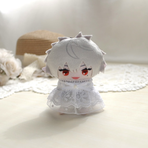 ぬい服 10㎝ 被り物 帽子 フード　leopard cat 白　黒双子セット 受注生産品】 帽子 被り物 10㎝ ぬい服 フード 黒双子セット 白