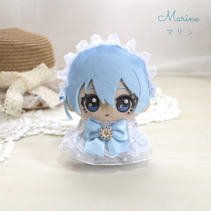 ちびぐるみ用 ぬい服 千鳥格子柄サロペットセット - れむぬい屋 - BOOTH