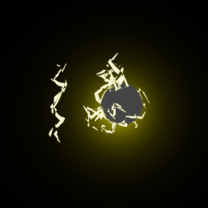 【Blender】　雷エフェクト2D　lightning effect2D