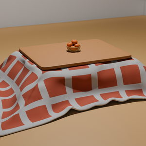 【Blender】 こたつとみかん　Kotatsu and oranges 【VRChat】