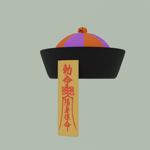 【Blender】ハロウィン風キョンシー帽子　jiangshi hat halloween style【VRChat】