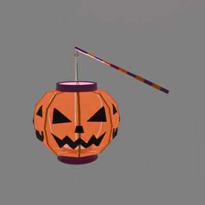 【Blender】ジャックオーランタンの手持ち提灯　jack o lantern hand-held paper lantern【VRChat】