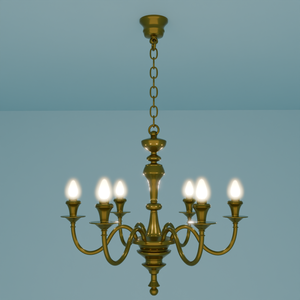 【Blender】 クラシックシャンデリア classic chandelier【VRChat】