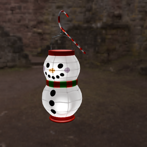 【Blender】 雪だるまの手持ち提灯 Snowman handheld lantern【VRChat】