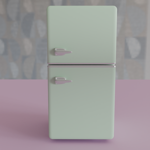 【Blender】 かわいいレトロ冷蔵庫 kawaii retro refrigerator【VRChat】