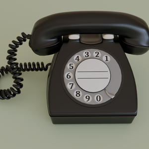 【Blender】 かわいい黒電話 kawaii rotary dial phone【VRChat】