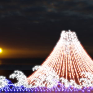 【Blender】富士山のイルミネーション Illumination of Mt.Fuji【VRChat】