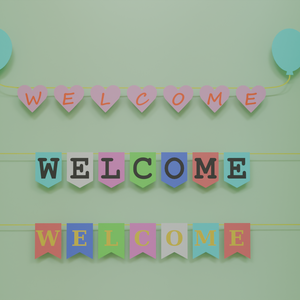 【Blender】ウエルカムのガーランド Welcome Garland【VRChat】