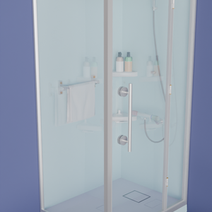 【Blender】シャワーブース shower booth【VRChat】