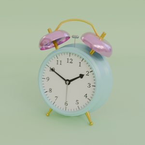【Blender】ベル付き目覚まし時計 Alarm clock with bell【VRChat】