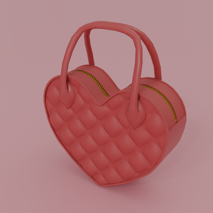 【Blender】ハート型のかわいいハンドバッグ kawaii heart-shaped handbag【VRChat】
